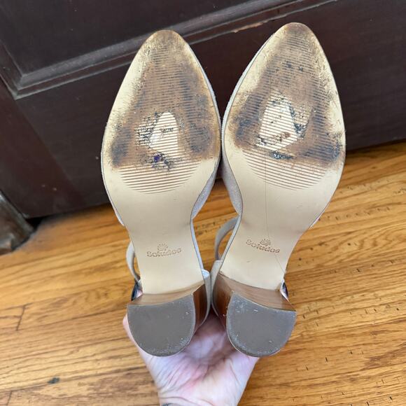 SOLUDOS | Suede Stack Heel Collette Heel - in Nude / Taupe | Size 9 - Picture 7 of 7